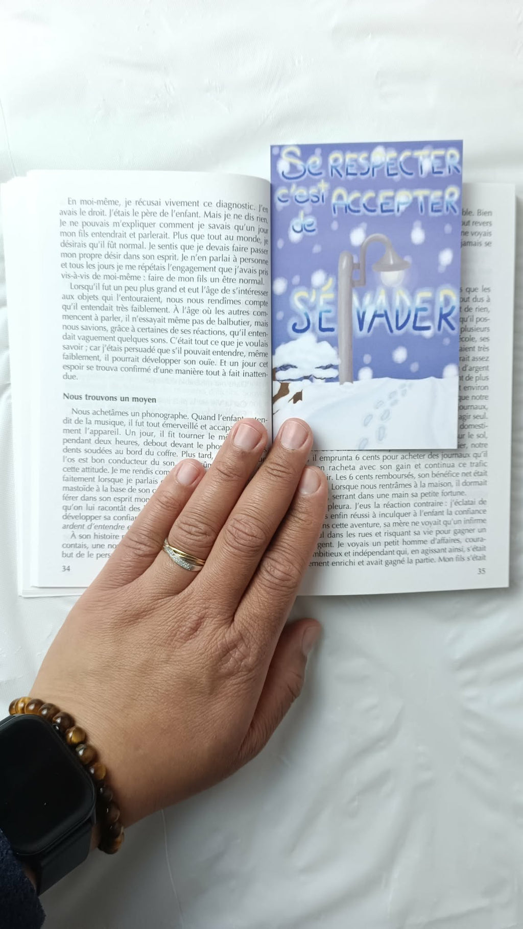 Marque-page d'Hiver « SE RESPECTER, C'EST ACCEPTER DE S'ÉVADER »