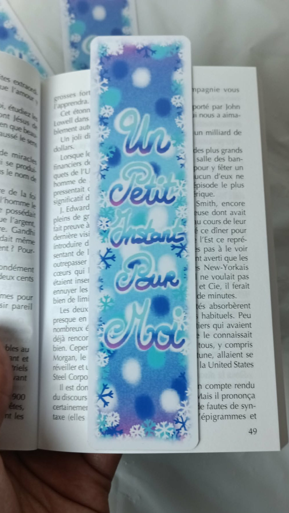 Marque-page d'Hiver « UN PETIT INSTANT POUR MOI »