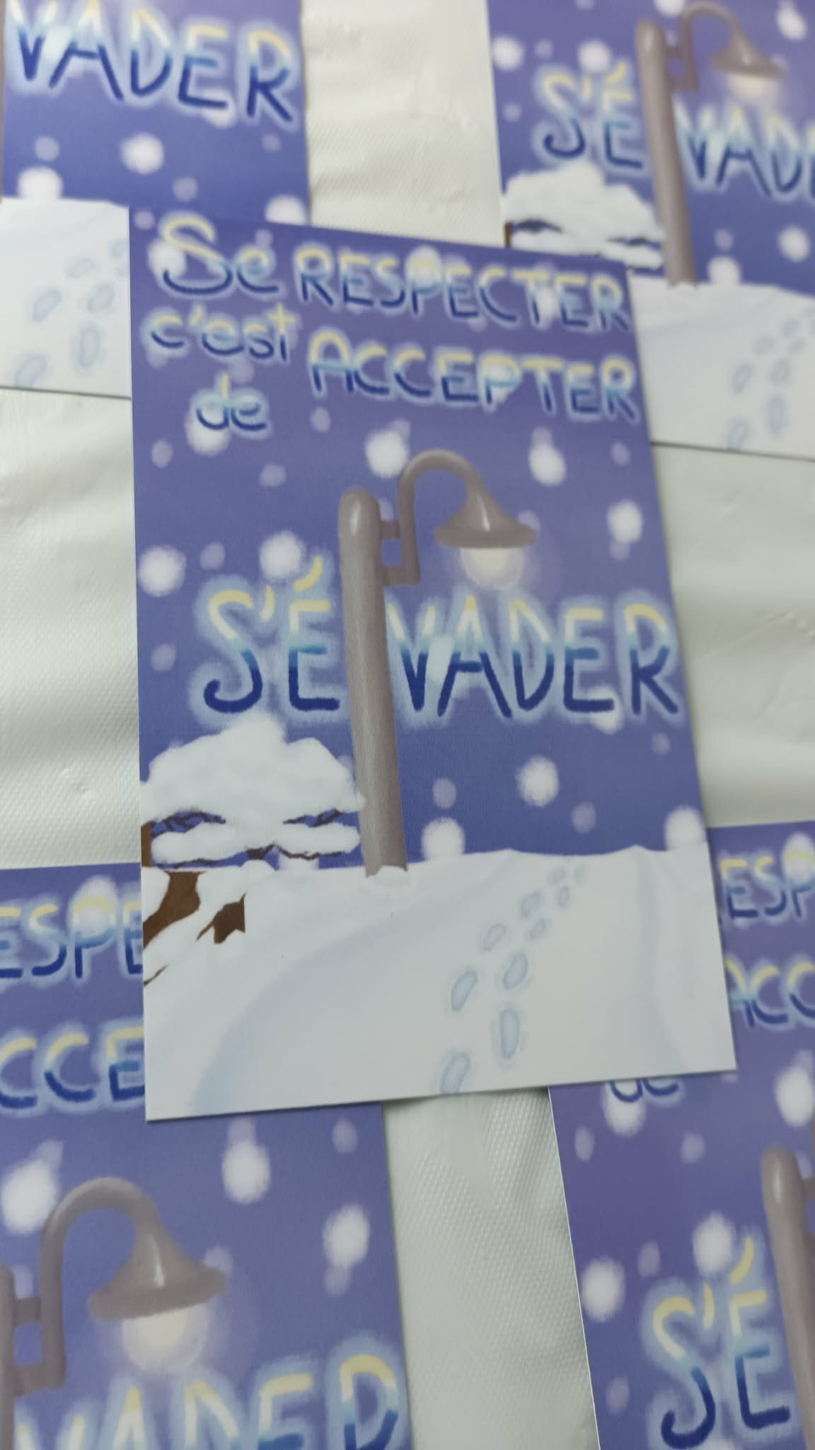 Marque-page d'Hiver « SE RESPECTER, C'EST ACCEPTER DE S'ÉVADER »
